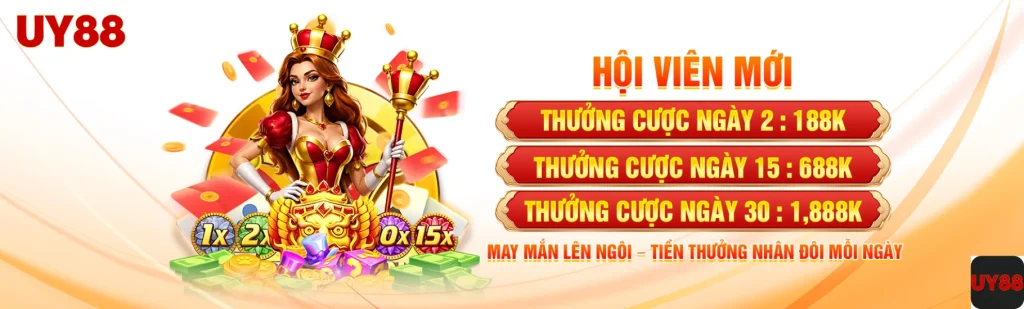 hội viên mới thưởng đến 1888k khi tham gia UY88 COm